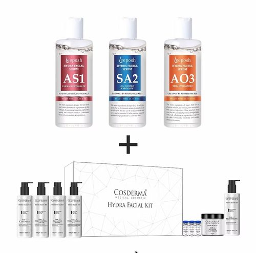 Cosderma Hydra Facial Kit used at Dhanvantri Clinic